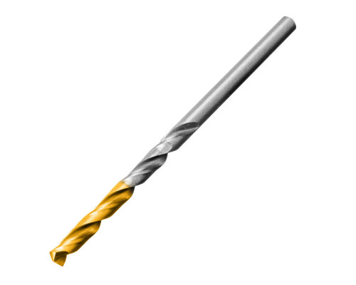 Набор сверл по металлу, 1-10 мм, Р6М5-TiN, Golden Tip, 19 шт Denzel (723003)