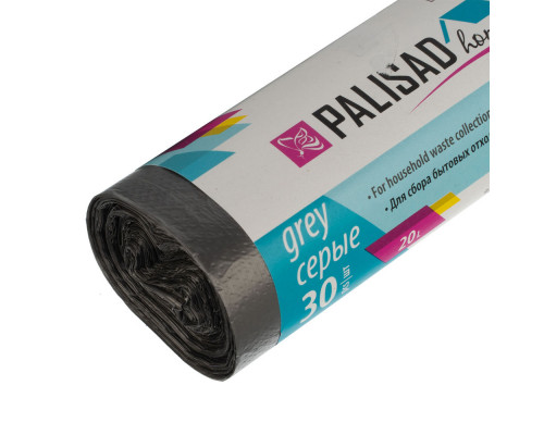 Пакеты для мусора 20 л x 30 шт. серые, Home Palisad (927015)