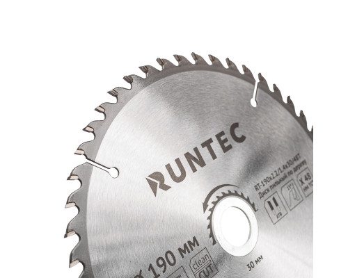 Диск пильный по дереву (190х30 мм 48T) RUNTEC RT-190x2.2/1.4x30/48T