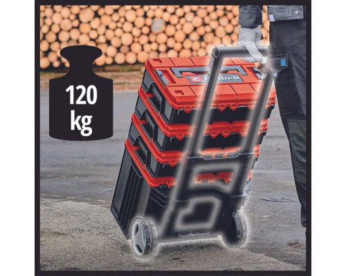 Кейс инструментальный системный Einhell E-Case L, внутренние р.415х273х320мм,до120кг,колеса,выдв.рук (4540014)
