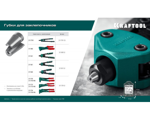 Сменные губки для заклепочника GRAND-64 KRAFTOOL 311791-SJ