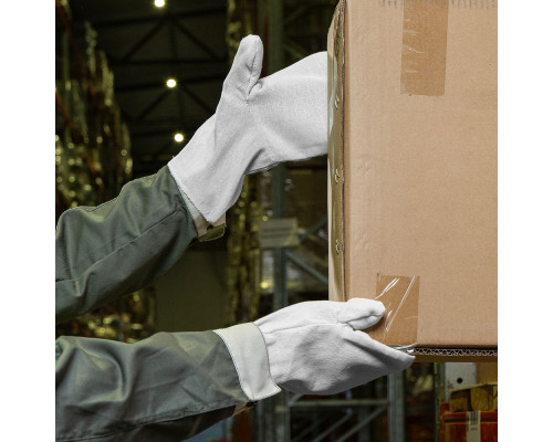 Рукавицы х/б двунитка, наладон двунитка, 1 размер Сибртех (68124)