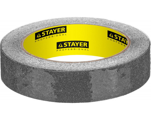 Лента клейкая противоскользящая 25 мм, 5 м, черная STAYER Professional 12270-25-05