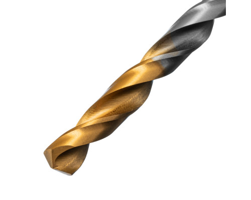 Сверло спиральное по металлу 6 x 93 мм, Р6М5, Golden Tip Denzel (718235)