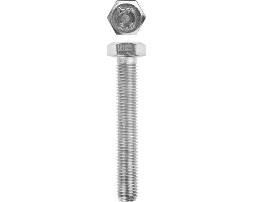 Болт M12 x 80 мм, кл. пр. 5.8, цинк, 5 кг, ГОСТ 7798-70 ЗУБР 303080-12-080