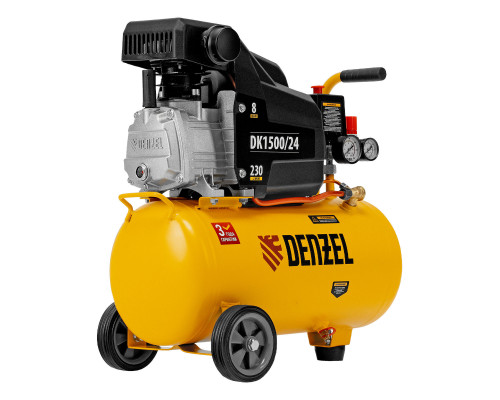 Компрессор воздушный DK1500/24, Х-PRO 1.5 кВт, 230 л/мин, 24 л Denzel (58063)