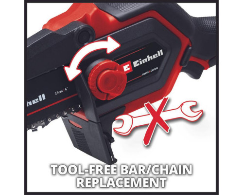 Пила цепная аккумуляторная Einhell PXC GE-PS 18/15 Li BL, 18В,шина 150мм,4.8м/с,без АКК и ЗУ (4600040)