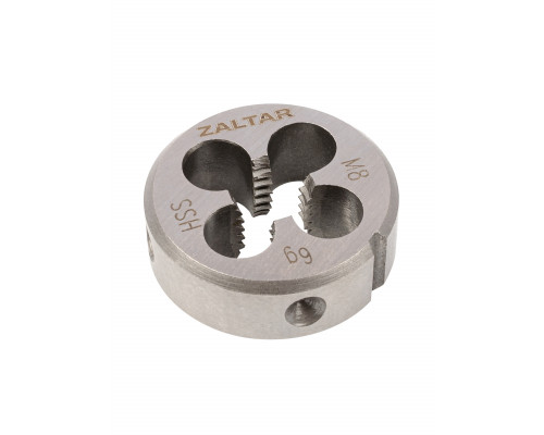 Плашка круглая резьбонарезная HSS, DIN 223 B (DIN EN 22568), M8 x 1.25, 25 x 9 (ZA-10405)