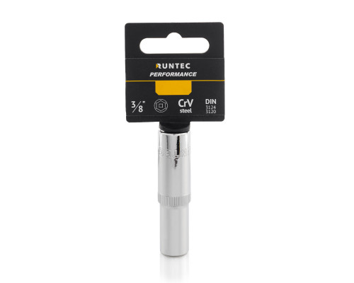 RUNTEC RT-H38S10L Головка торцевая глубокая RUNTEC CrV, 6PT, 3/8
