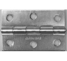 Петля карточная 75 x 50 х 1.6 мм, цвет белый цинк STAYER 37611-75-1