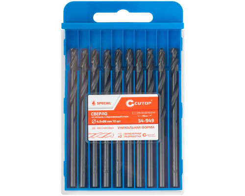 Сверло по металлу Cutop Special, HSS-G, 4,8 х 86/46 мм (10 шт) (54-949)