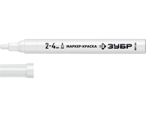 Маркер-краска МК-400 белый, 2-4 мм ЗУБР 06325-8