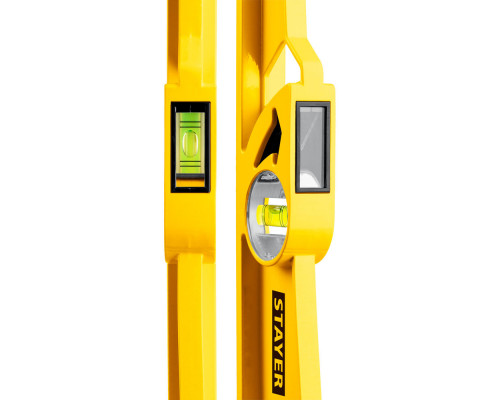 Уровень литой HARD, 600 мм, с зеркальным глазком STAYER Professional 3483-060