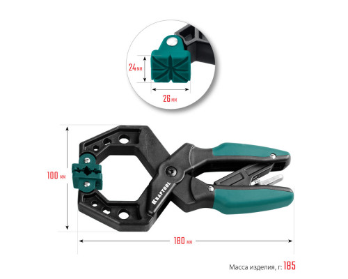 Зажимная струбцина RC-6, 55 х 60 мм KRAFTOOL 32224-05