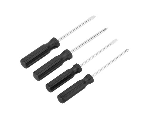 Набор отверток 4 шт, SL5 x 100.6 x 100, PH1 x 100, 2 x 100, углеродистая сталь, пластиковая рукоятка Sparta