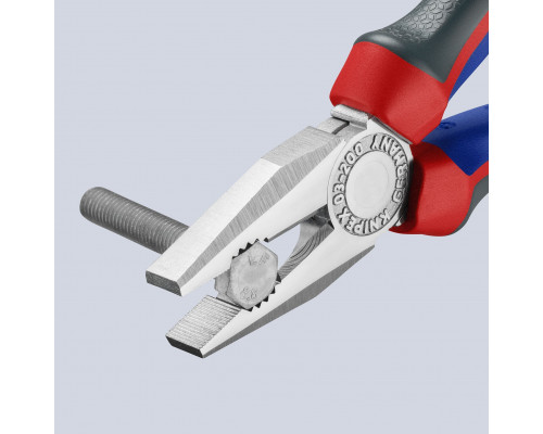 Плоскогубцы комбинированные, 200 мм, хром, 2-комп ручки, SB (KN-0305200SB)