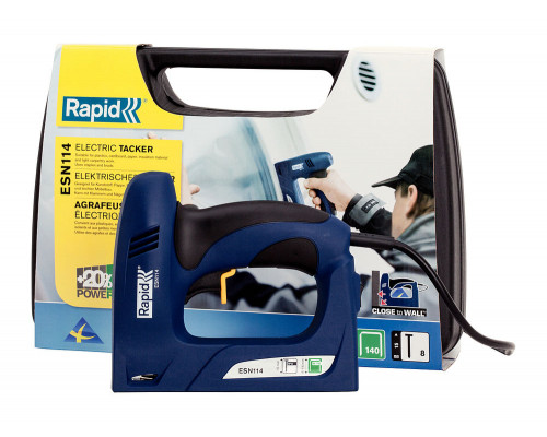 Электрический нейлер-степлер 2-в-1 для скоб R:El.Staple Gun ESN114, тип 140 и гвоздей 300 RAPID 5000131