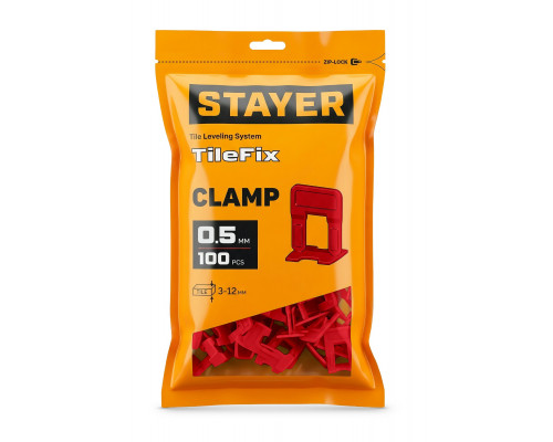 STAYER СВП TileFix, 0,5 мм, 100 шт, система выравнивания плитки ?ворота? (33844-100)