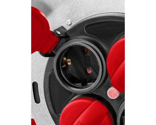 KRAFTOOL K-325, КГ, 3 х 2.5 мм2, 50 м, 4000 Вт, IP44, силовой удлинитель на стальной катушке (55086-50)