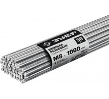 Резьбовая шпилька М8 x 1000 мм, кл. пр. 4.8, цинк, 50 шт ЗУБР DIN 975 30330-08-1