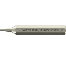840/0 Micro Hex-Plus Бита с внешним шестигранником, HEX 0.9 x 30 мм, хвостовик шестигранный 5/32