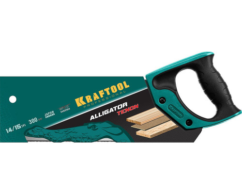 Ножовка с обушком для стусла Alligator Tenon 15, 300 мм KRAFTOOL 15228-30