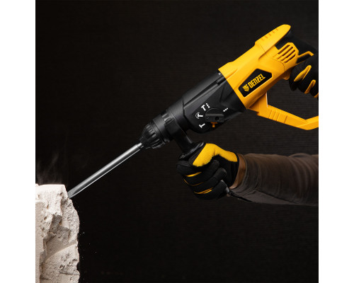 Перфоратор электрический RH-1050-26, SDS-plus, 1050 Вт, 3.2 Дж, 3 плюс 1 режим Denzel (26608)