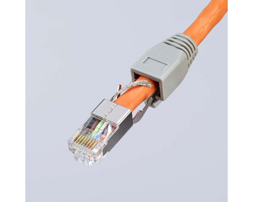 Пресс-клещи для штекеров RJ 45 3-в-1, кол-во гнёзд: 1, 8-пин 8P8C, резка и зачистка кабеля, 190 мм (KN-975113)