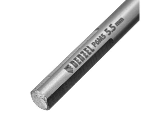Сверло спиральное по металлу 5,5 x 93 мм, Р6М5, Golden Tip Denzel (718234)