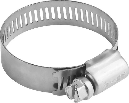 Нержавеющий хомут НХ-12П, 38 - 59 мм, просечная лента 12.7 мм, 4 шт ЗУБР Профессионал 37815-038-59-4