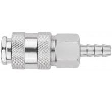 Адаптер быстросъемный с запорным клапаном с елочкой 8 мм (81241)