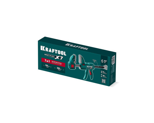 Многофункциональная быстрозажимная струбцина KRAFTFLEX X7 150, 150 х 85 мм KRAFTOOL 32777-150