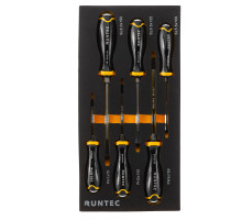 RUNTEC RT-SD3E6 Набор усиленных отверток RUNTEC CrV со сквозным стержнем в ложементе EVA, 6 предметов (RT-SD3E6)
