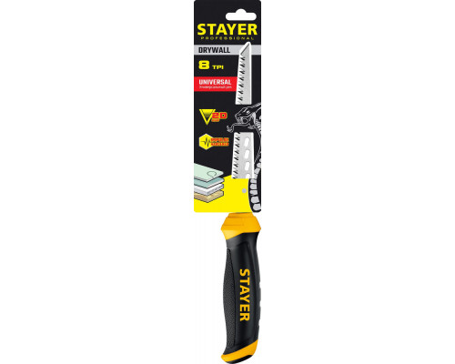 Ножовка выкружная по гипсокартону 160 мм Professional STAYER 15173_z02