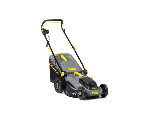 Газонокосилка эл. CHAMPION EM4318 (1,8 кВт пласт.+ткань травосб. 52л ширина 430мм 30-75мм, 12,9кг) (EM4318)