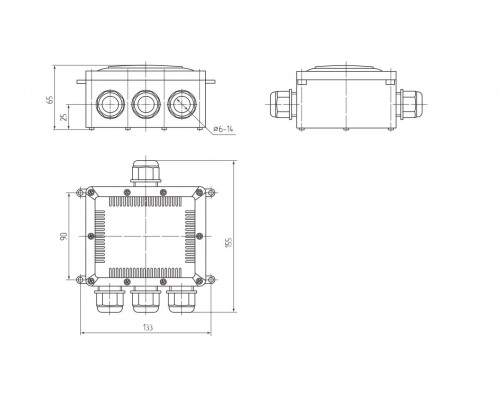 Коробка распределительная герметичная MG Box XL-4 IP68 (Fortisflex) (101764)