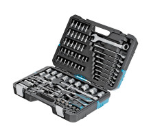 Набор инструментов, 1/4, 1/2, CrV, 120 зубьев, 82 предмета Gross