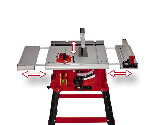 Пила стационарная Einhell TC-TS 2225 U, 2200Вт,пропил 80мм,4250 об/мин,254х30 мм,раздв.расшир,ножки (4340515)