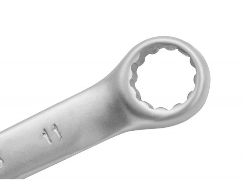 Ключ комбинированный, 11 мм, CrV, матовый хром Matrix