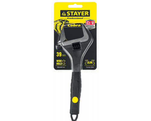 Ключ разводной COBRA, 200/39 мм, Professional (27264-20) STAYER