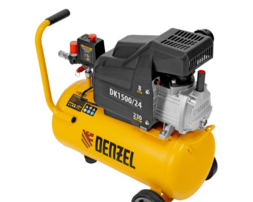 Компрессор воздушный DK1500/24, Х-PRO 1.5 кВт, 230 л/мин, 24 л Denzel (58063)