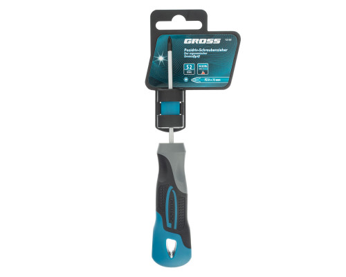 Отвертка PZ0 x 75 мм, S2, трехкомпонентная ручка Gross