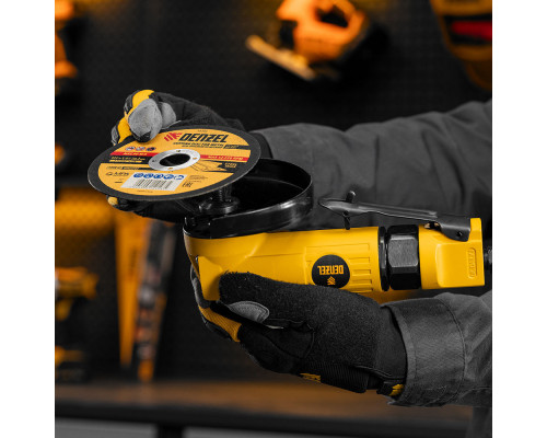 Пневматическая углошлифовальная машина AG125, 11000 об/мин, 125 мм, 186 л/мин Denzel (57477)