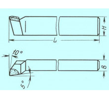 Резец Подрезной отогнутый 20х16х120 Т5К10
