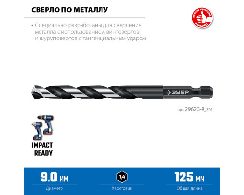 Сверло по металлу НЕХ-1/4