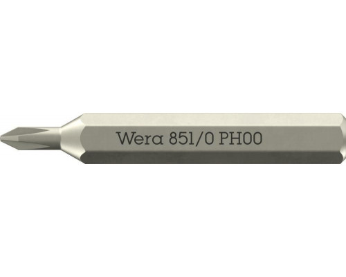 851/0 Micro Phillips Бита крестовая, PH 00 x 30 мм, хвостовик шестигранный 5/32