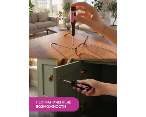 GRINDA Pink Tools 165 предм, универсальный набор инструмента (22109)