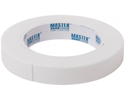 Лента клейкая двусторонняя для крепления зеркал Master Color Waterproof Power, 19 мм x 5 м, цвет белый (30-7192)