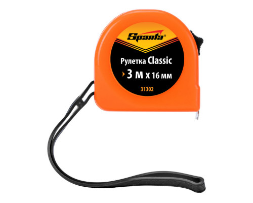 Рулетка Classic,3 м х 16 мм,пластиковый корпус Sparta