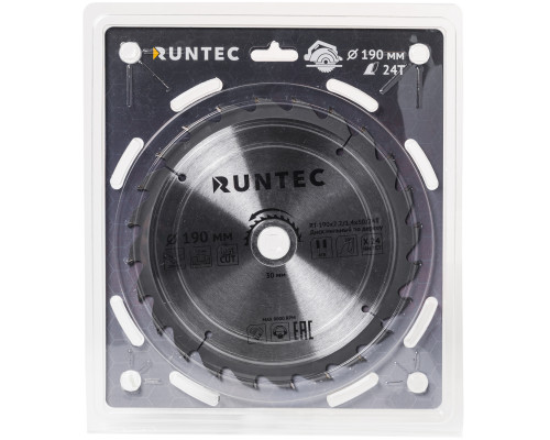 Диск пильный по дереву (190х30 мм 24T) RUNTEC RT-190x2.2/1.4x30/24T